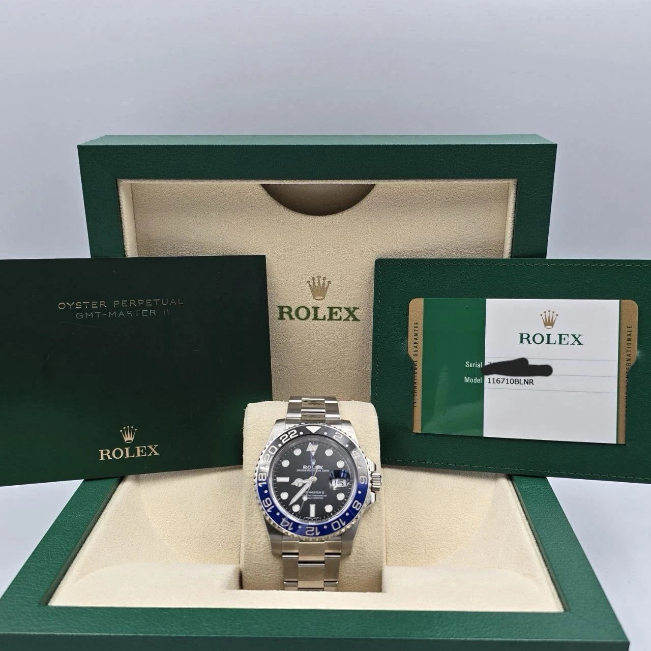 MINT 2018 PAPERS Rolex GMT Master II 116710BLNR Steel Ceramic Batman Watch BOX