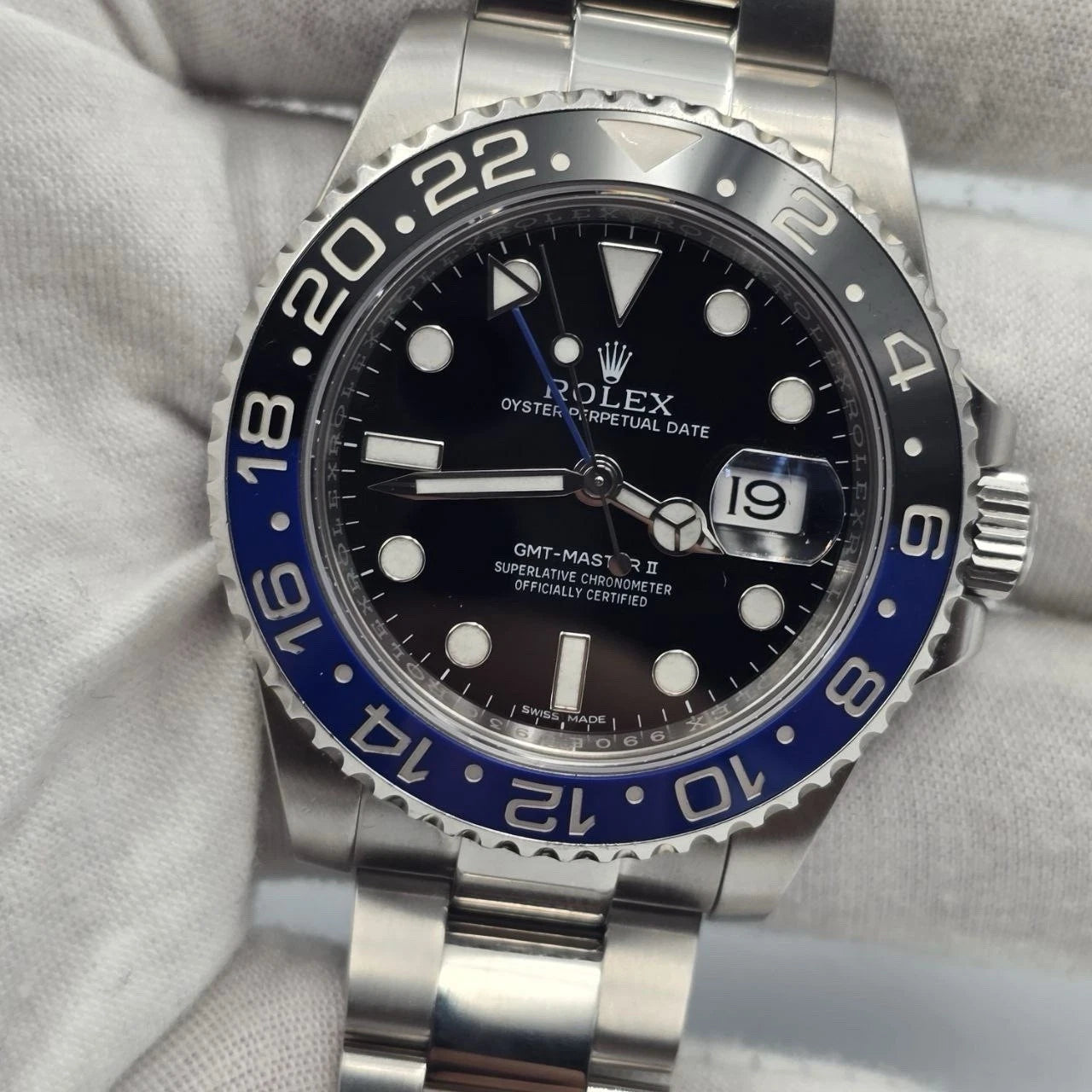 2015 PAPERS Rolex GMT Master II 116710BLNR Steel Ceramic Batman Watch BOX