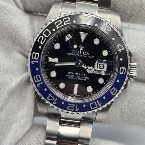 2015 PAPERS Rolex GMT Master II 116710BLNR Steel Ceramic Batman Watch BOX