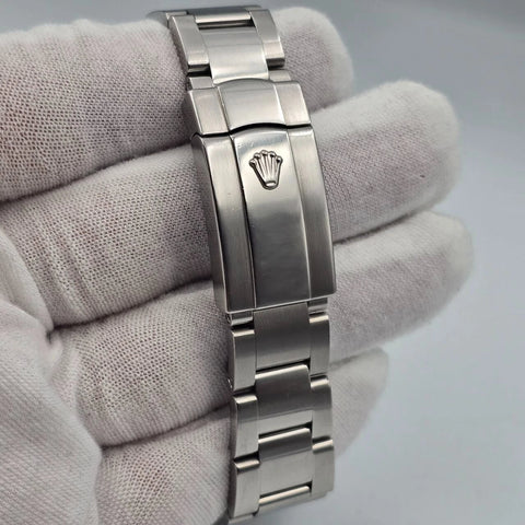 PAPERS Rolex Oyster Perpetual Date 34mm 115200 White Steel Oyster Watch