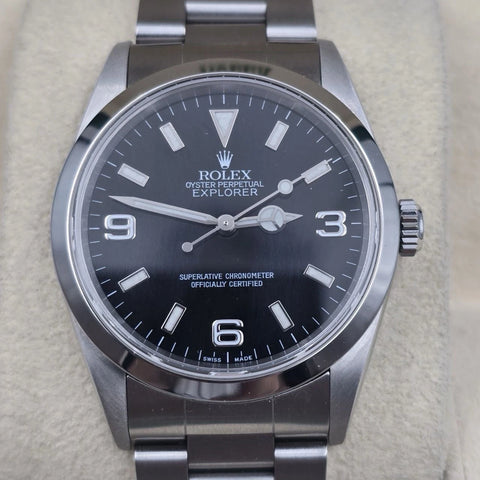 MINT Rolex Explorer I 14270 Automatic 36mm Steel Black Dial Watch