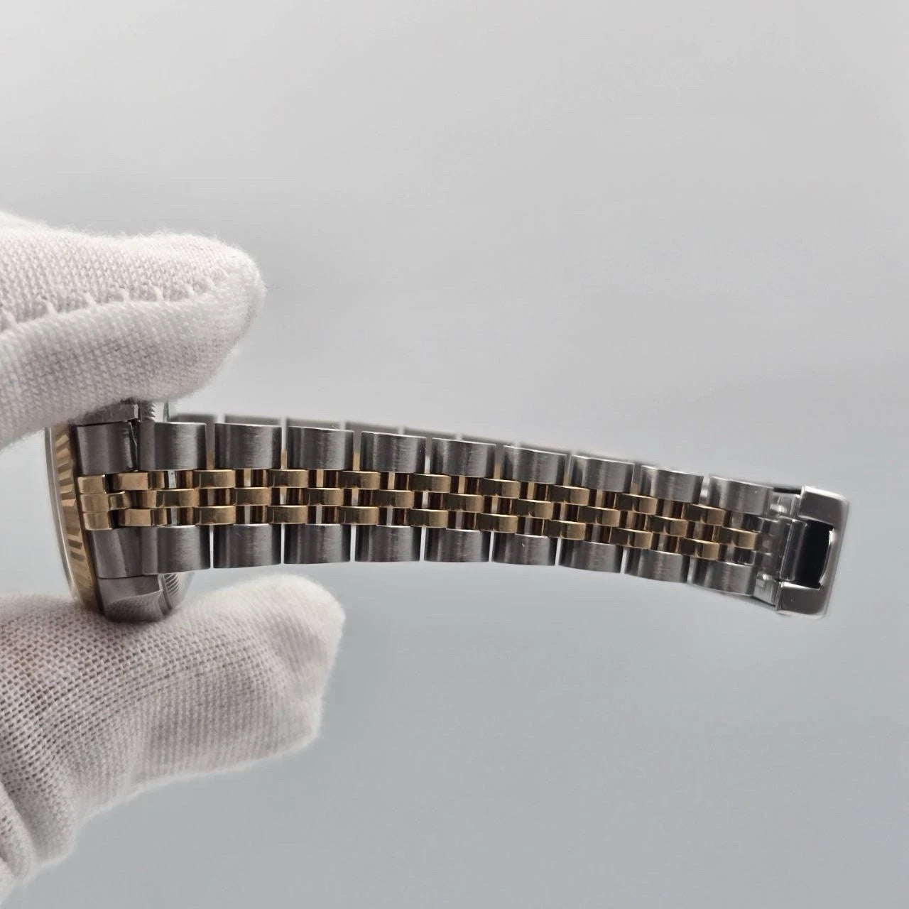 PAPERS Rolex Datejust Gold Steel Champagne Diamond Dial Jubilee 26mm 79173