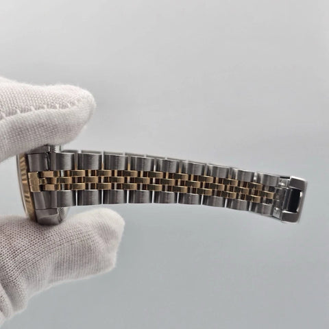 PAPERS Rolex Datejust Gold Steel Champagne Diamond Dial Jubilee 26mm 79173