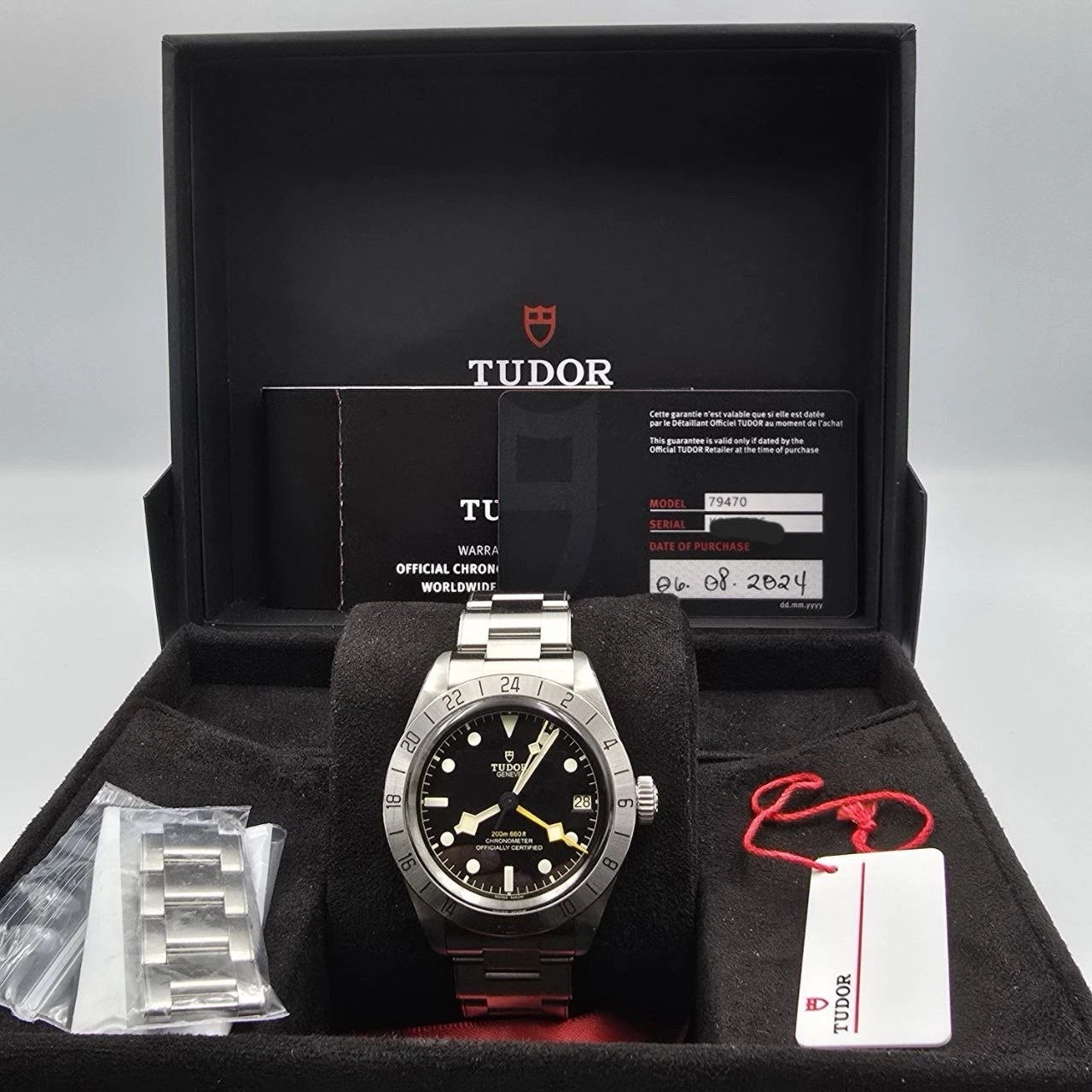 PAPERS 2024 Tudor Black Bay Pro 39MM Black Dial Stainless Steel Watch BOX 79470