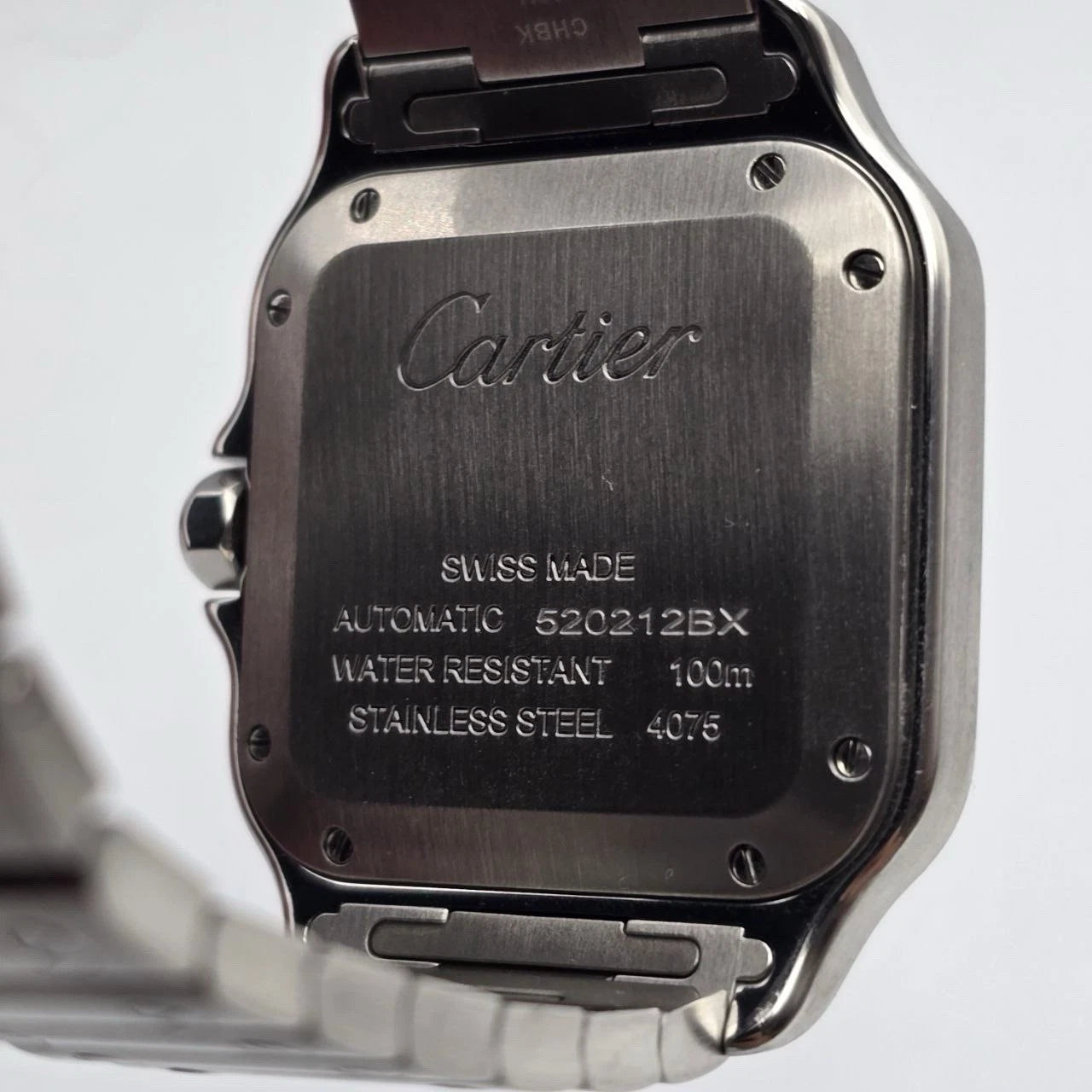 Cartier Santos De Cartier Medium Model Auto Steel Watch 35mm Watch WSSA0029 B+P