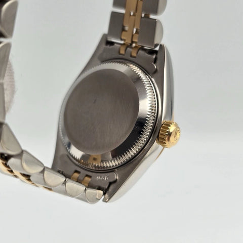 MINT PAPERS Rolex Datejust Gold Steel Fluted White Roman Jubilee 26mm 79173