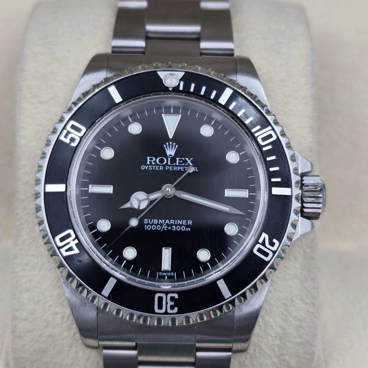 MINT Rolex Submariner No-Date BLACK Swiss ONLY Steel Oyster 40mm Watch 14060