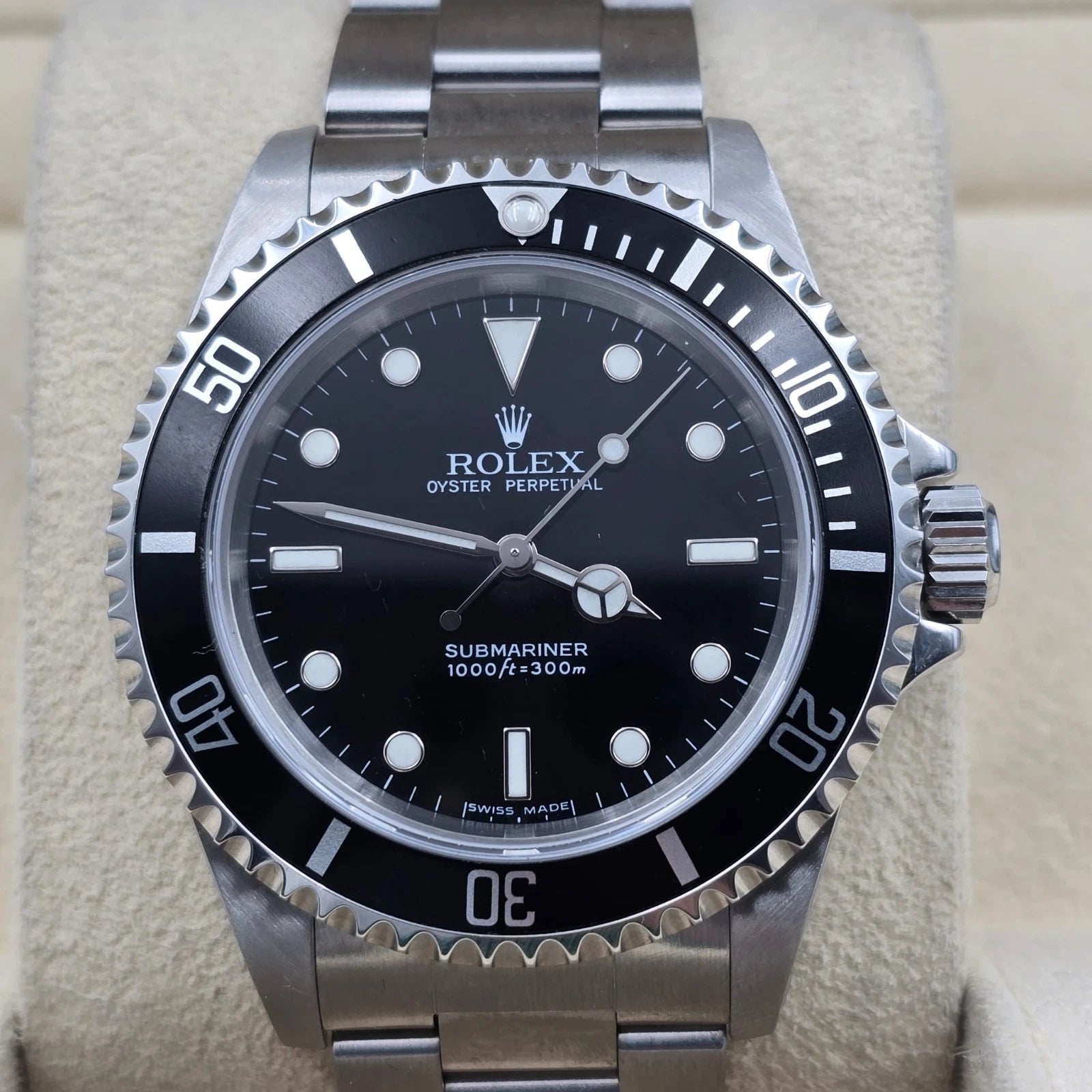 PAPERS MINT Rolex Submariner No-Date 14060M Steel Black Oyster Mens Watch 40mm