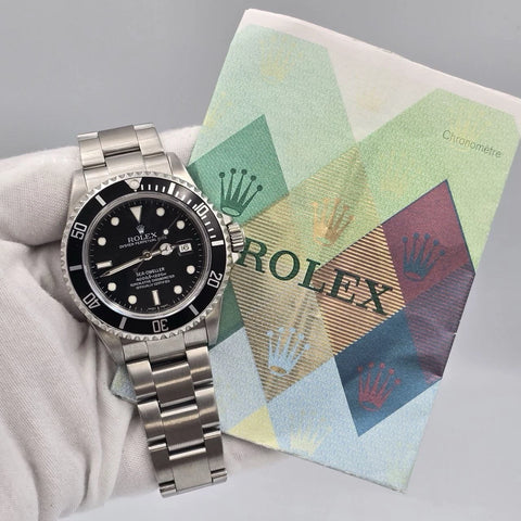 MINT PAPERS 2007 Rolex Sea-Dweller 16600 Stainless Steel Black Dial 40MM Watch