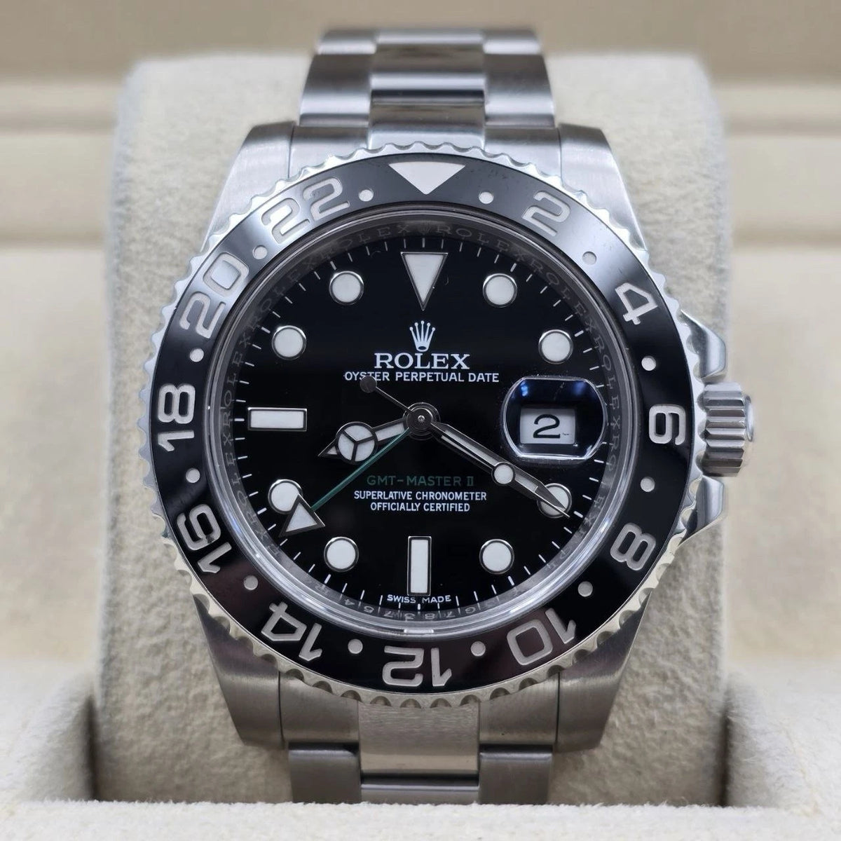 2015 Rolex GMT Master II 116710LN Stainless Steel Ceramic Black 40mm Watch