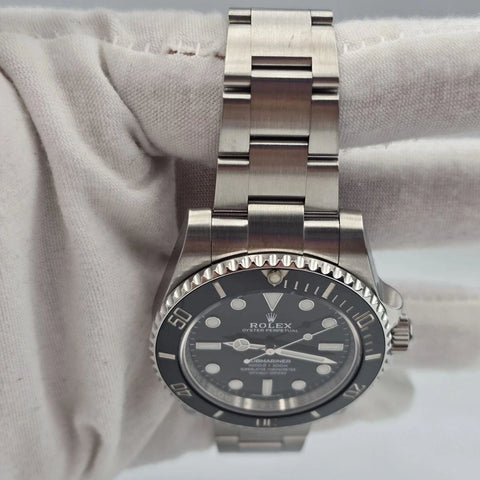 2017 PAPERS Rolex Submariner No-Date 114060 Steel Black Ceramic 40mm Watch BOX