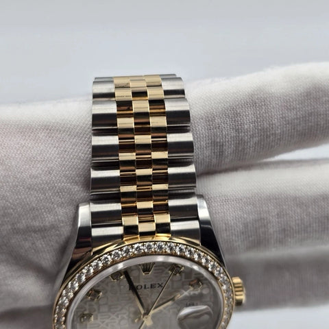 2020 Rolex Datejust 36mm Diamond Bezel Silver Computer Diamond Dial 126283RBR
