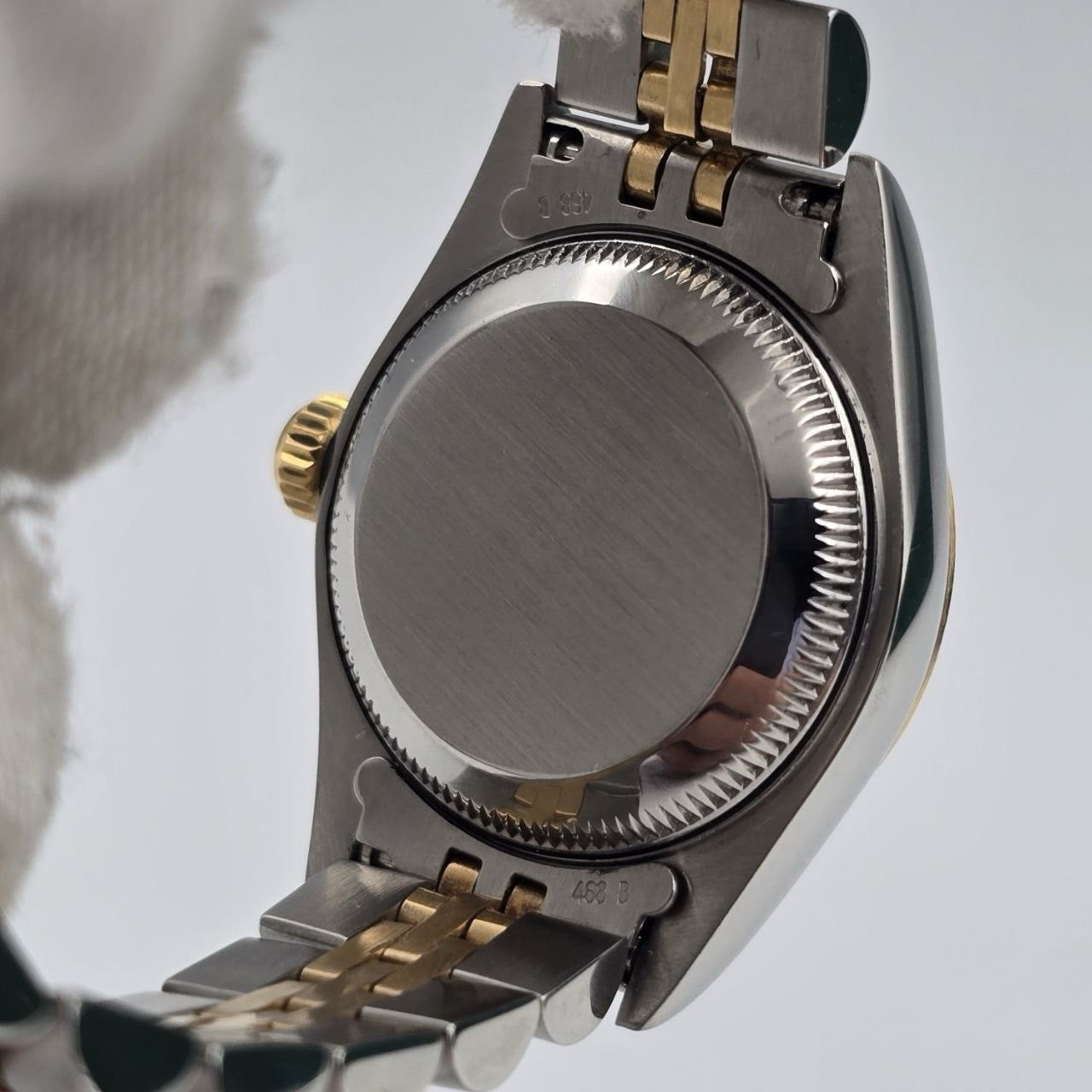 Rolex Lady Datejust 26mm Yellow Gold Steel Factory Champagne Diamond Dial 69173