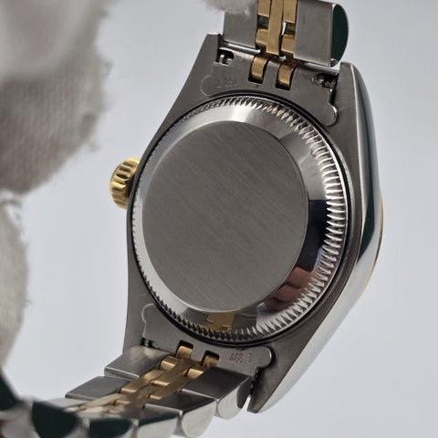 Rolex Lady Datejust 26mm Yellow Gold Steel Factory Champagne Diamond Dial 69173