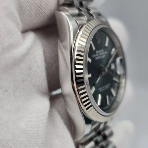 2023 PAPERS Rolex Datejust 36mm Mint Green Dial Fluted Jubilee 126234 BOX