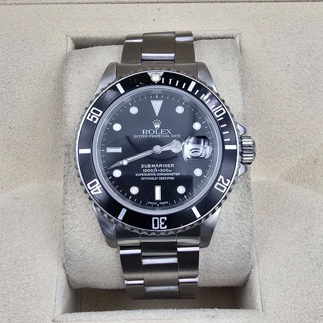Rolex Submariner Date 16610 Black Dial Stainless Steel Oyster 40mm