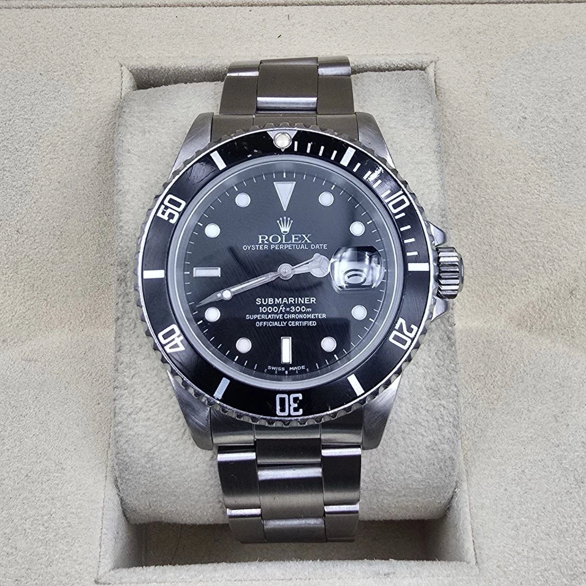 Rolex Submariner Date 16610 Black Dial Stainless Steel Oyster 40mm