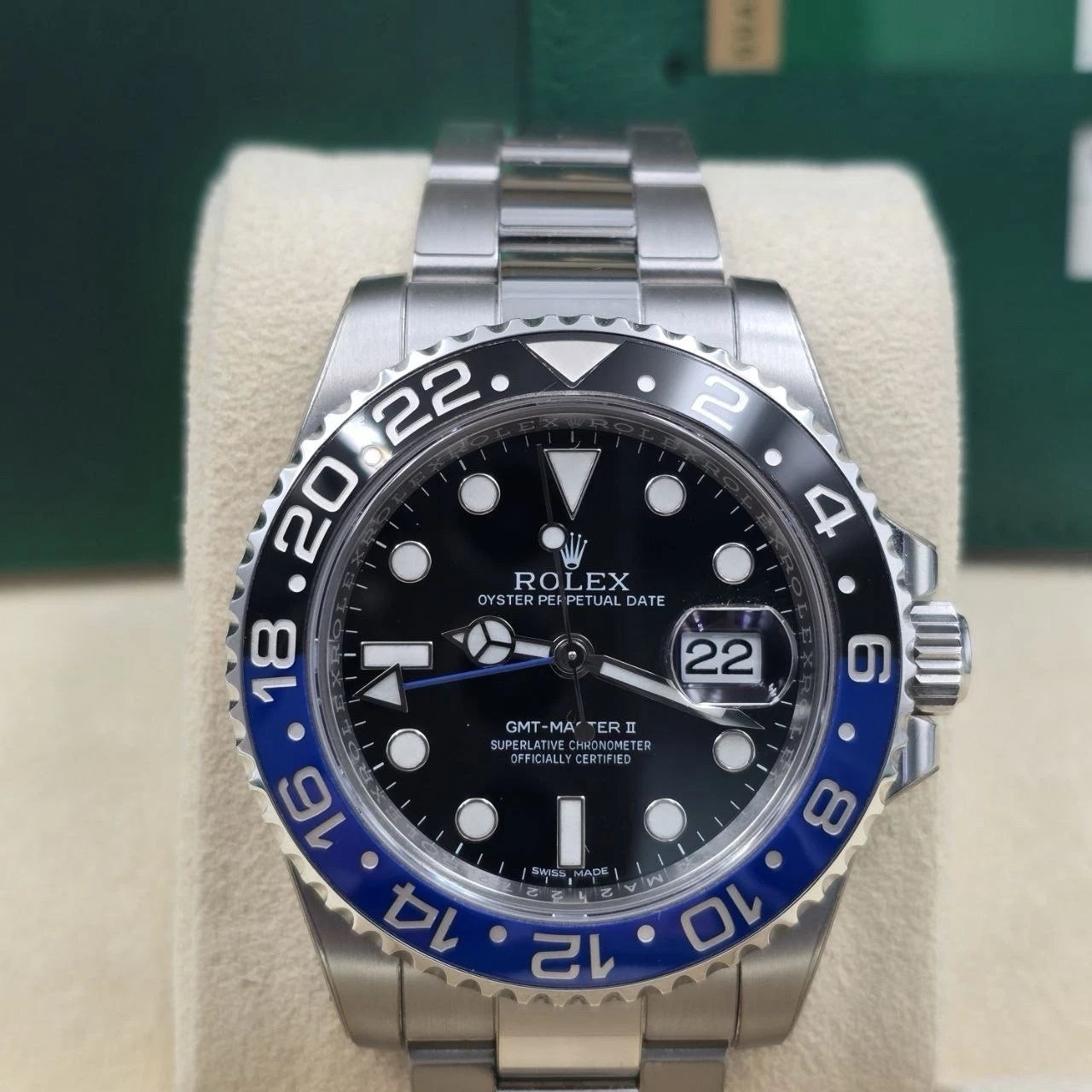2016 PAPERS Rolex GMT Master II 116710BLNR Steel Ceramic "Batman" 40mm Watch BOX