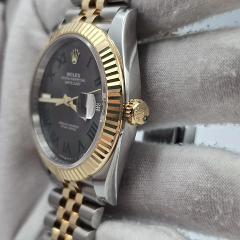 2025 PAPERS Rolex Datejust 41mm Two Tone Wimbledon Dial Jubilee 126333 BOX