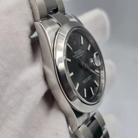 Rolex Datejust 41mm 126300 Rhodium Stick Dial Smooth Bezel Oyster