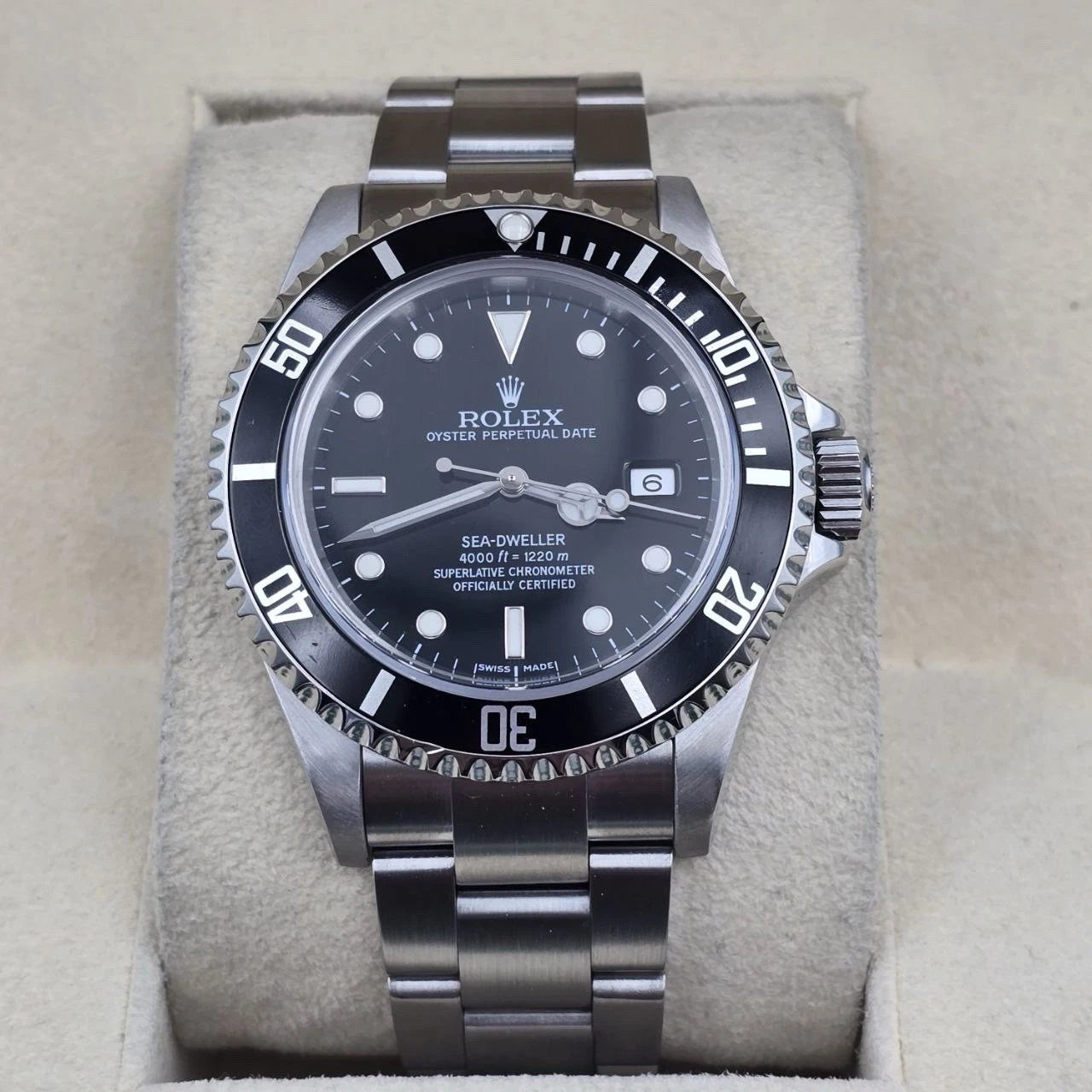 MINT 2007 Rolex Sea-Dweller 16600 Stainless Steel Black Dial 40MM Watch