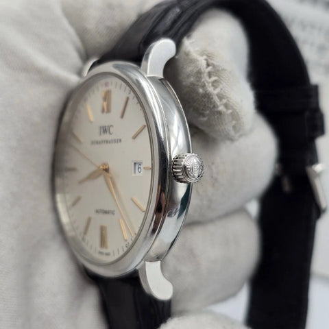 2016 PAPERS IWC Portofino Automatic 40mm IW356517 Stainless Steel White Dial