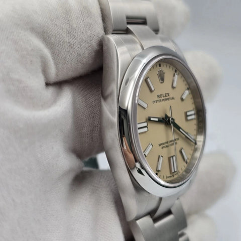 PAPERS 2025 Rolex Oyster Perpetual Stainless Steel 41mm Beige Dial 134300 BOX