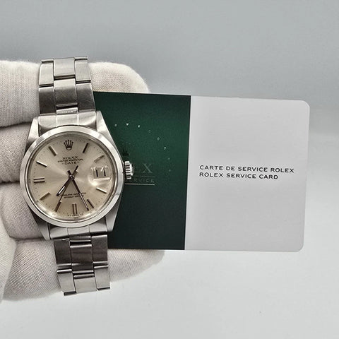 2025 RSC Rolex Oyster Perpetual Date Silver Dial Stainless Steel 1500 34mm Watch