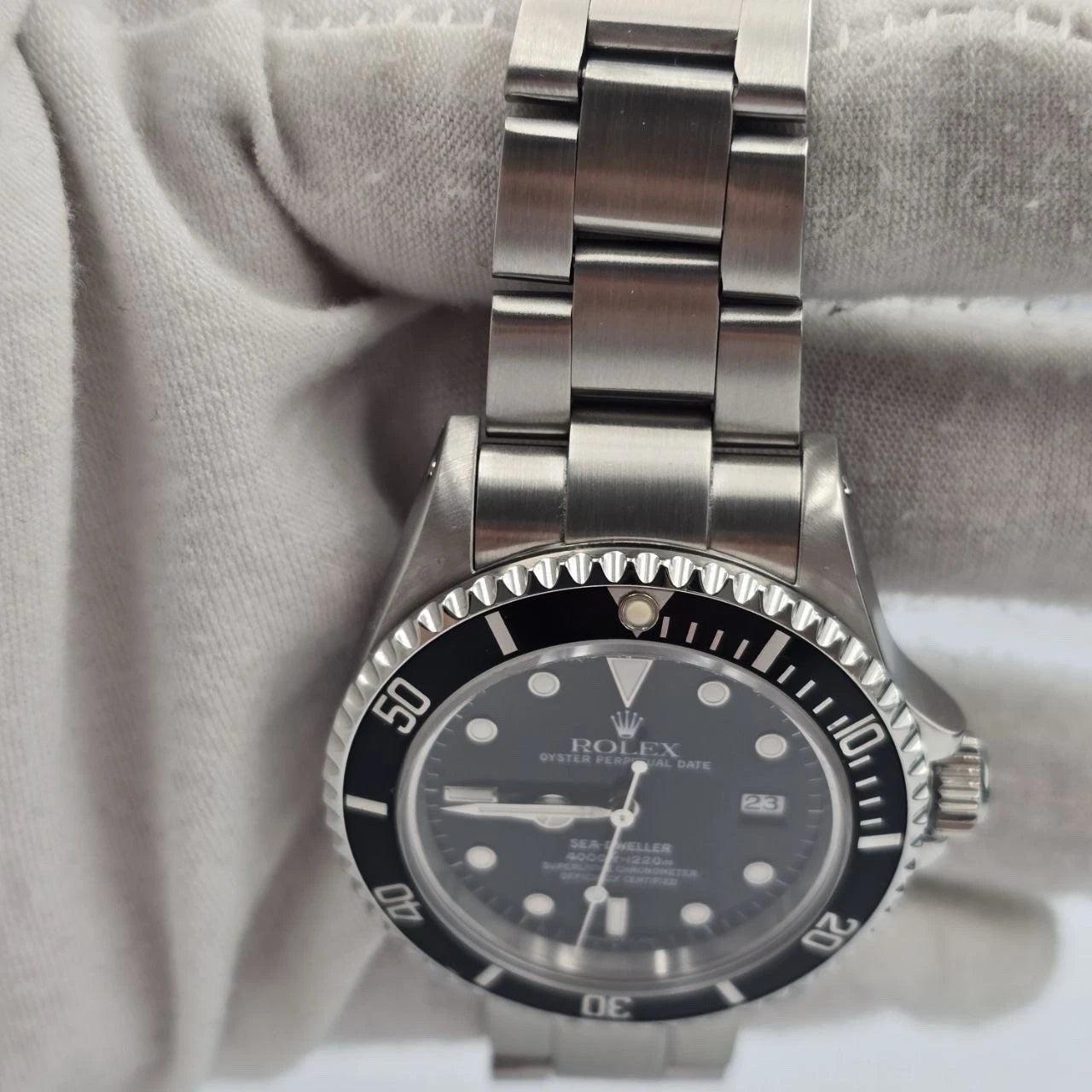 PAPERS Rolex Sea-Dweller 16600 Stainless Steel Black Dial 40mm Watch