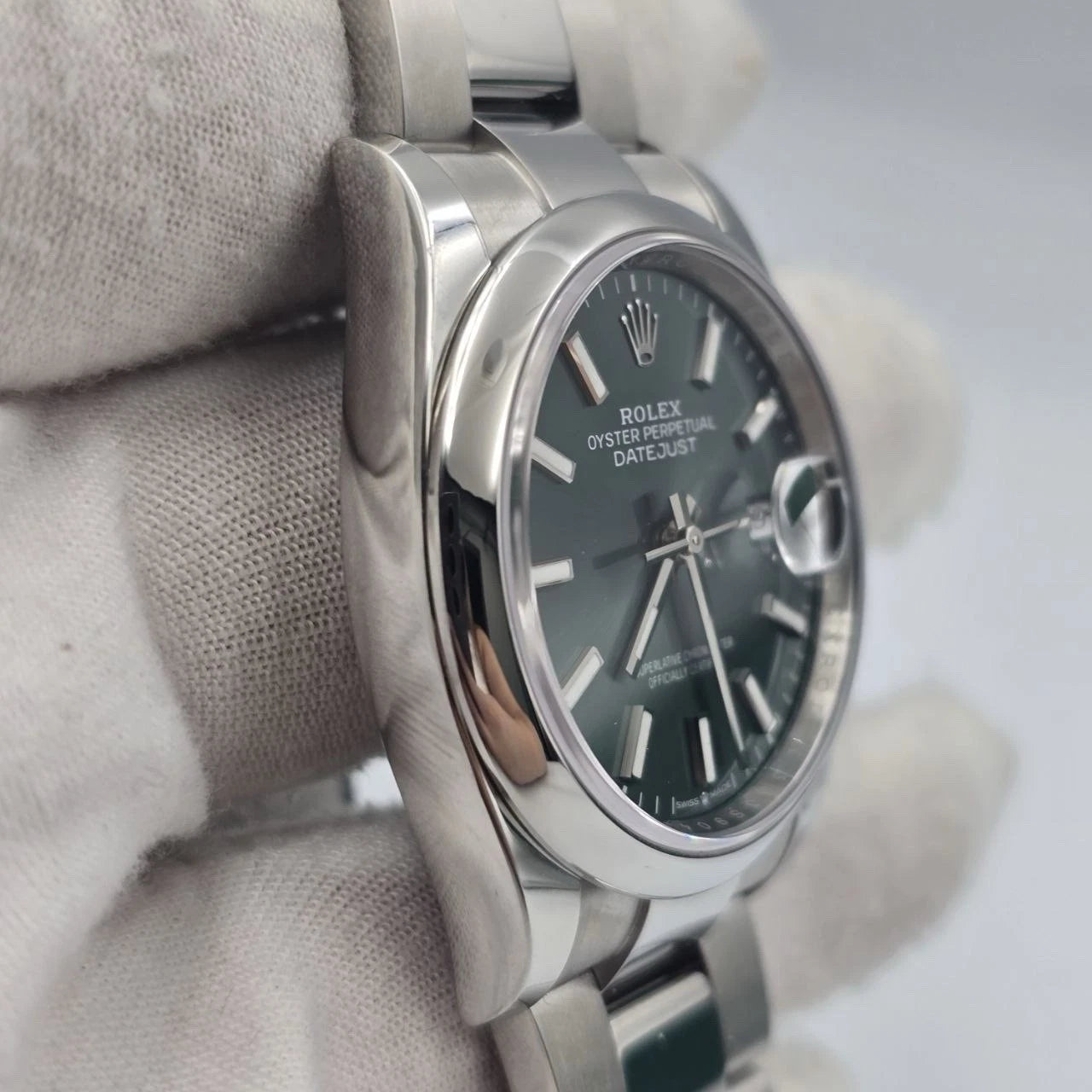 2025 PAPERS Rolex Datejust Green Dial Stainless Steel Oyster 36mm 126200 BOX