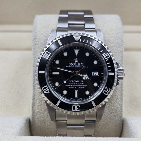 2006 Rolex Sea-Dweller Stainless Steel Black Dial 40mm Watch 16600