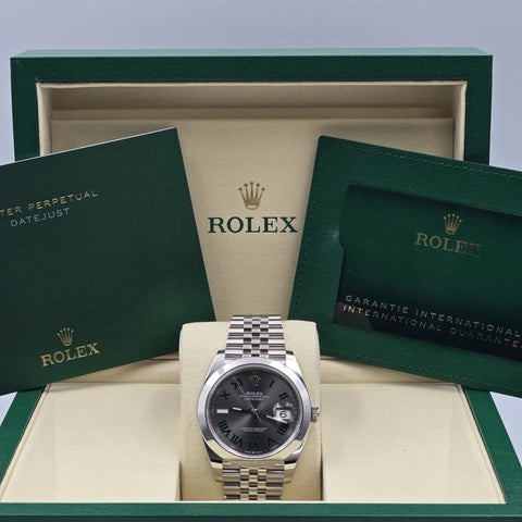 NEW 2025 Rolex Datejust 41mm Steel Smooth Wimbledon Dial Jubilee 126300 UNWORN