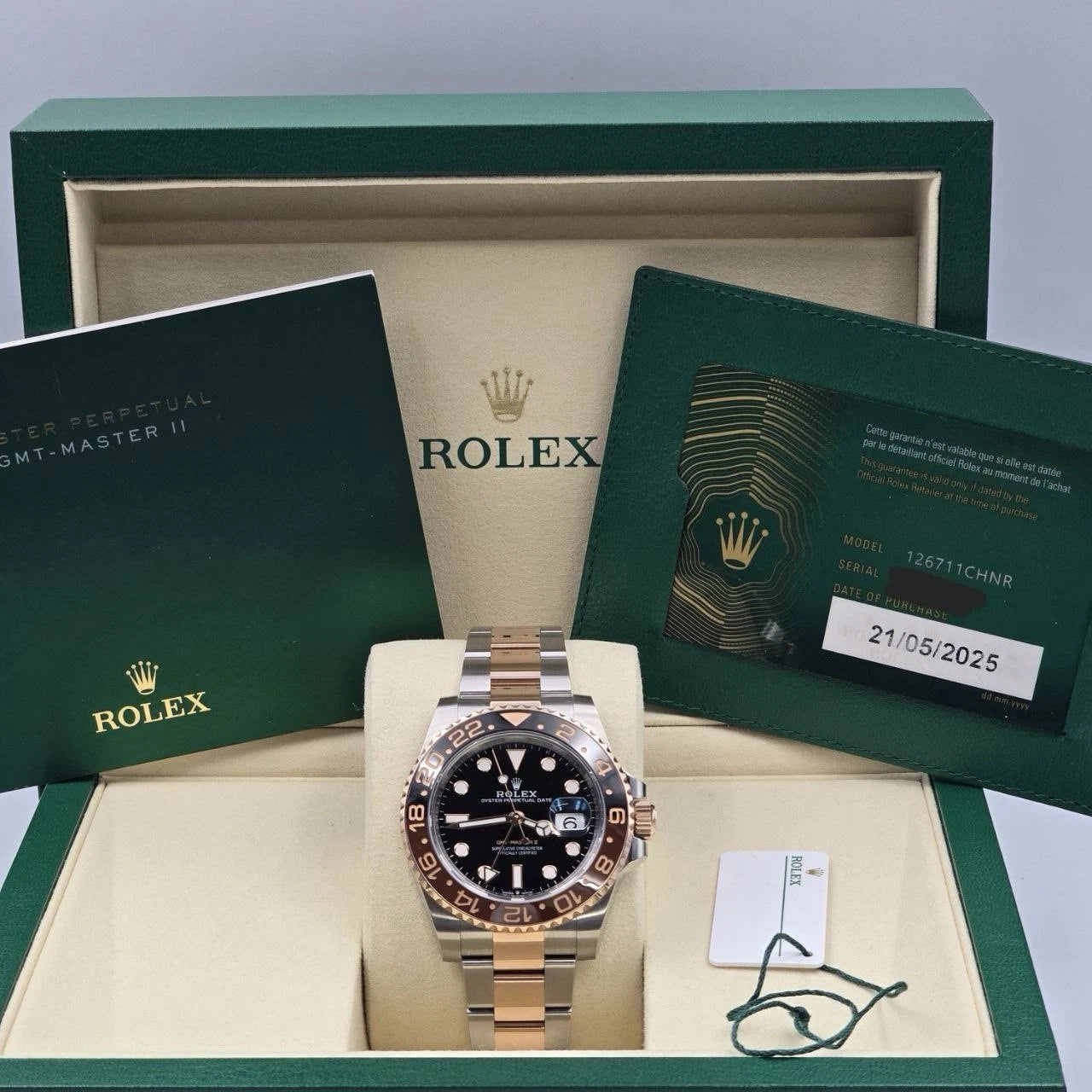 NEW 2025 Rolex GMT-Master II “Rootbeer” 40mm 126711CHNR Two-Tone Rose Gold