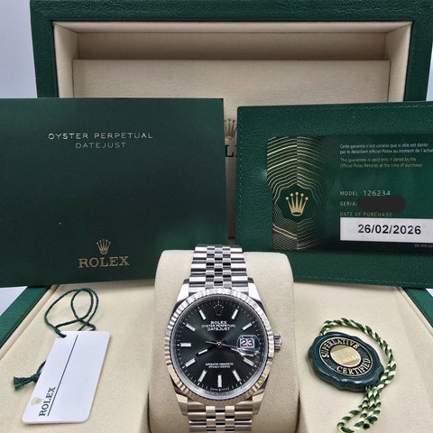 NEW 2026 Rolex Datejust 36mm 126234 Mint Green Dial Fluted Jubilee UNWORN
