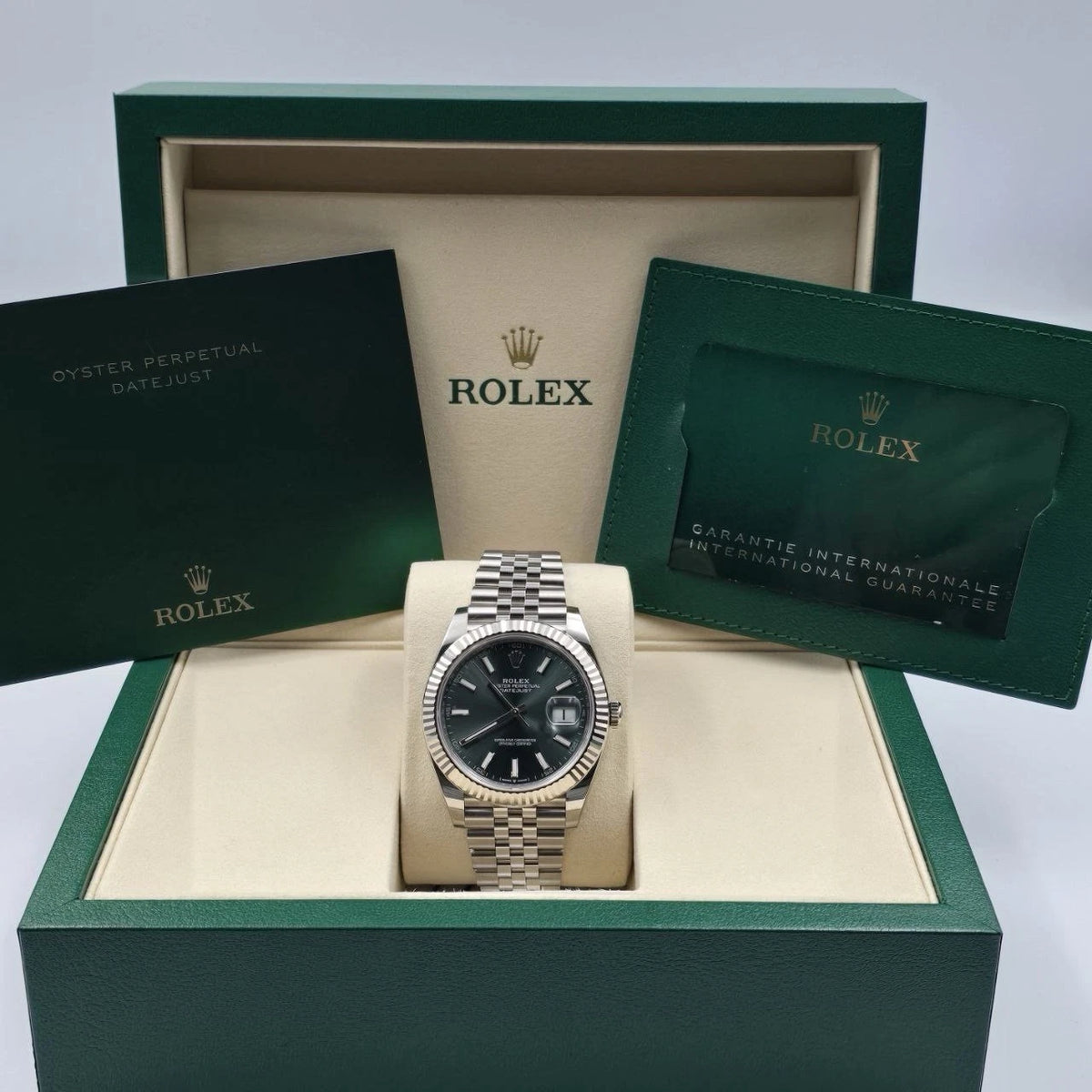 NEW 2025 Datejust 41mm 126334 Mint Green Jubilee Fluted Bezel UNWORN