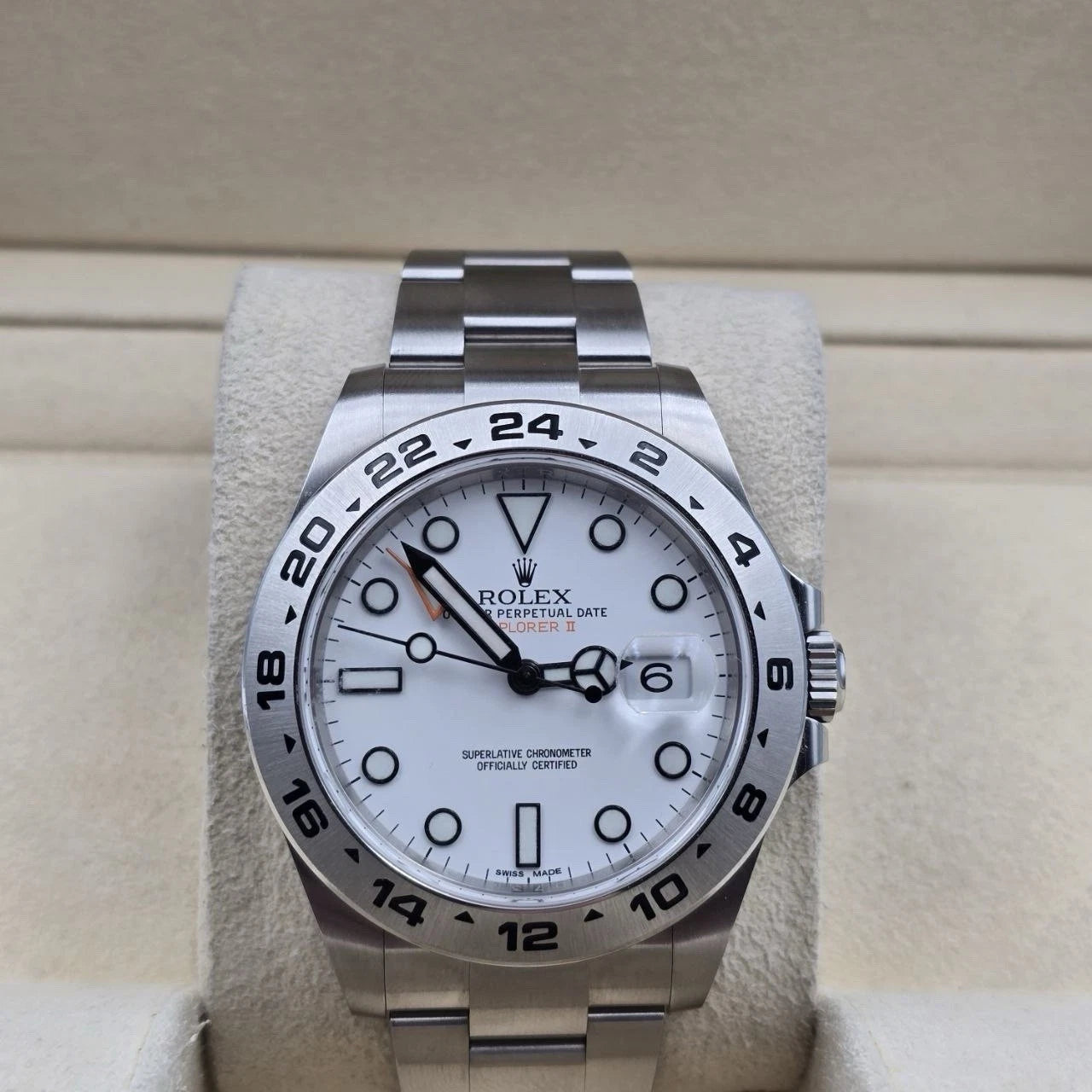 2024 RSC Rolex Explorer II 216570 Steel White 42mm Men’s Watch 2020 Box + Papers