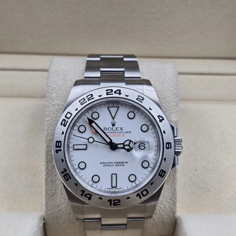 2024 RSC Rolex Explorer II 216570 Steel White 42mm Men’s Watch 2020 Box + Papers