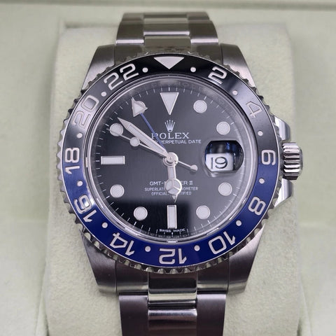 2015 PAPERS Rolex GMT Master II 116710BLNR Steel Ceramic Batman Watch BOX