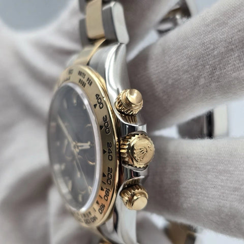 2019 PAPERS Rolex Daytona Black Dial 18K Yellow Gold Steel 116503 BOX