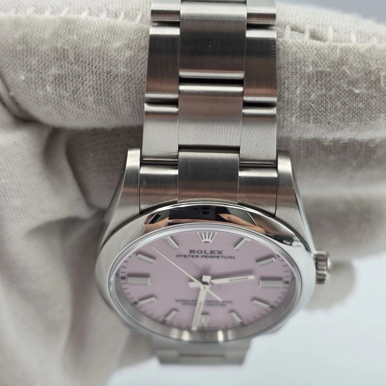 Rolex Oyster Perpetual 126000 Candy Pink Dial