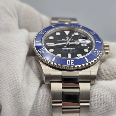2022 PAPERS Rolex 126619LB Submariner Blue Cookie Monster Gold 41mm Watch BOX