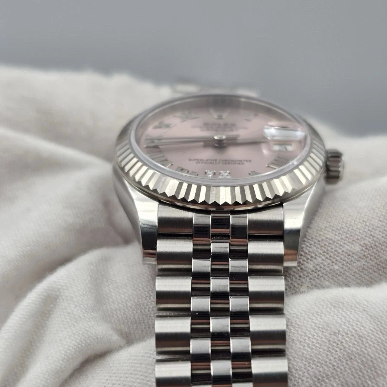 NEW 2026 Rolex Datejust 31mm Pink Roman Diamond 6 Dial Steel Jubilee 278274