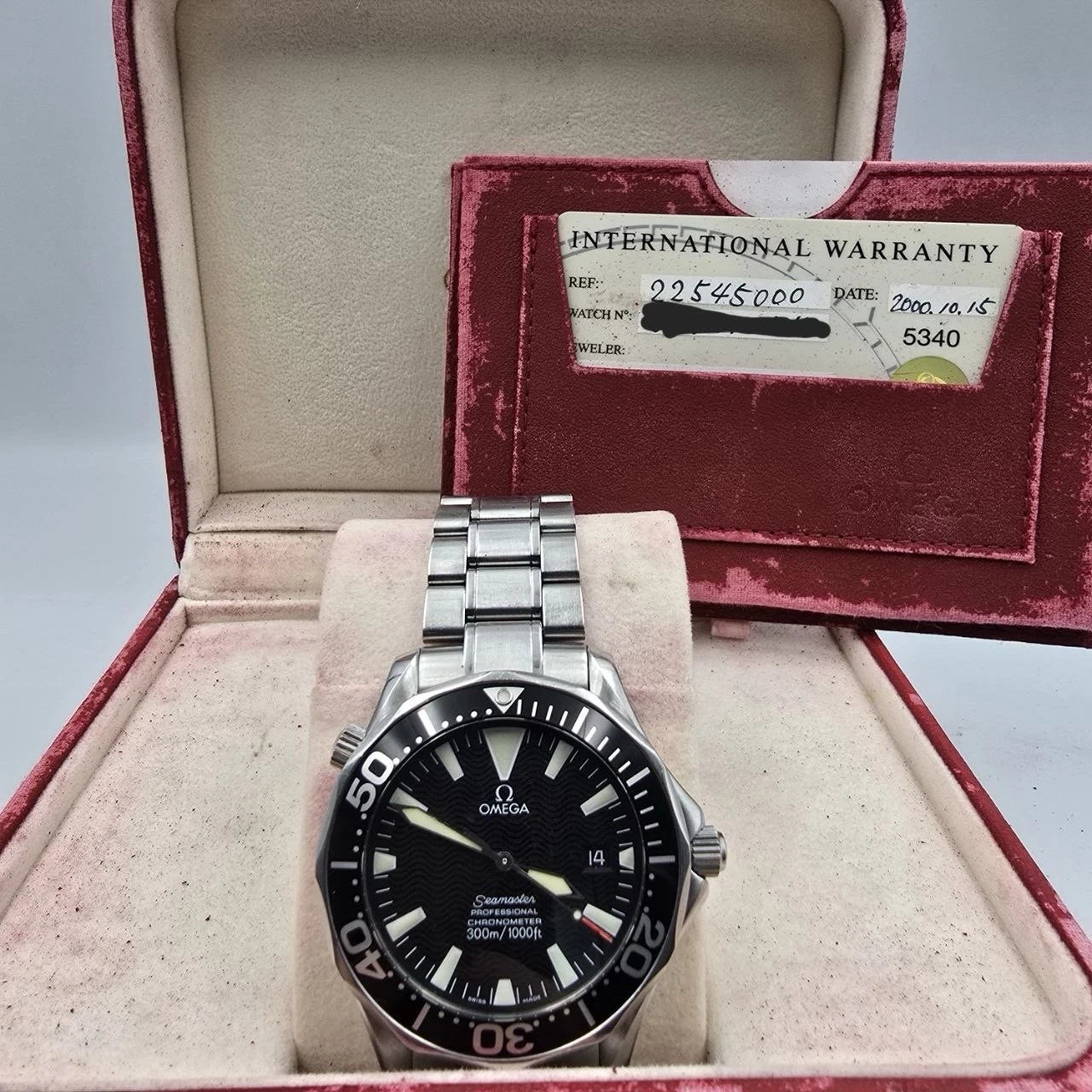 PAPERS Omega Seamaster Professional Peter Blake Black 41mm Watch 2254.50 BOX