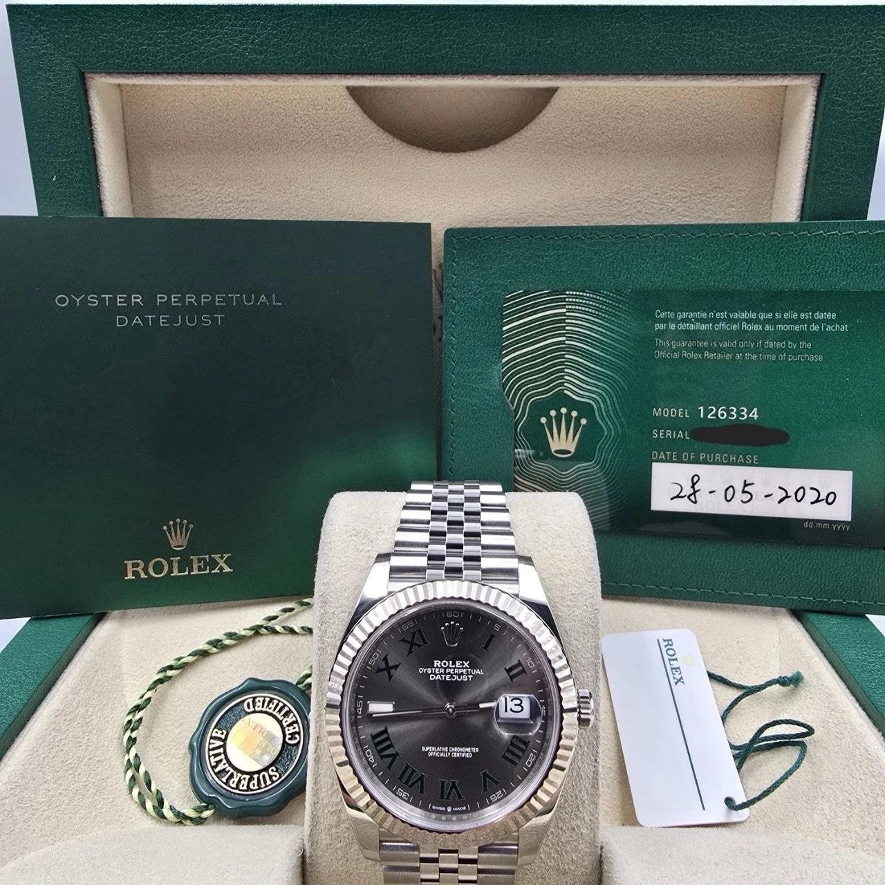 Rolex Datejust 126334 Wimbledon BOX 1