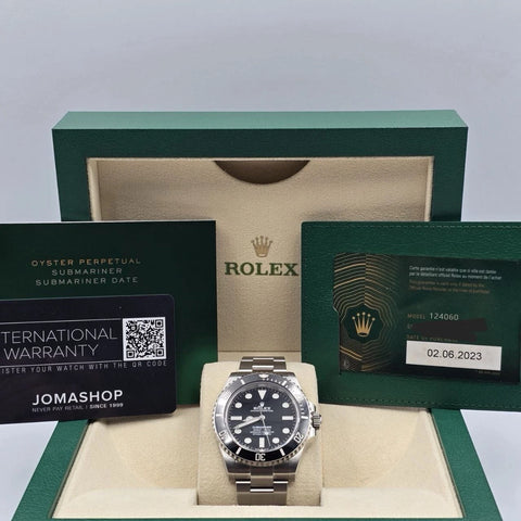 PAPERS 2023 MINT Rolex Submariner No Date Ceramic Steel 41mm 124060 BOX
