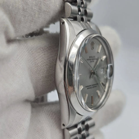 Rolex Oyster Perpetual Date Stainless Steel Smooth Bezel Jubilee 34mm 15000
