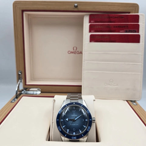 PAPERS 2024 Omega Seamaster Diver 300M Summer Blue 41mm 234.30.41.21.03.002 BOX