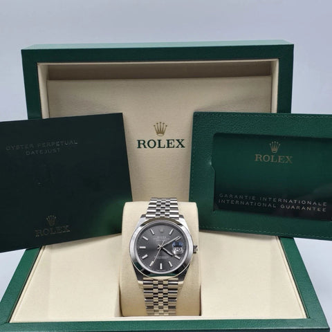 NEW 2025 Rolex Datejust 41mm Smooth Rhodium Dial Jubilee Bracelet 126300 UNWORN