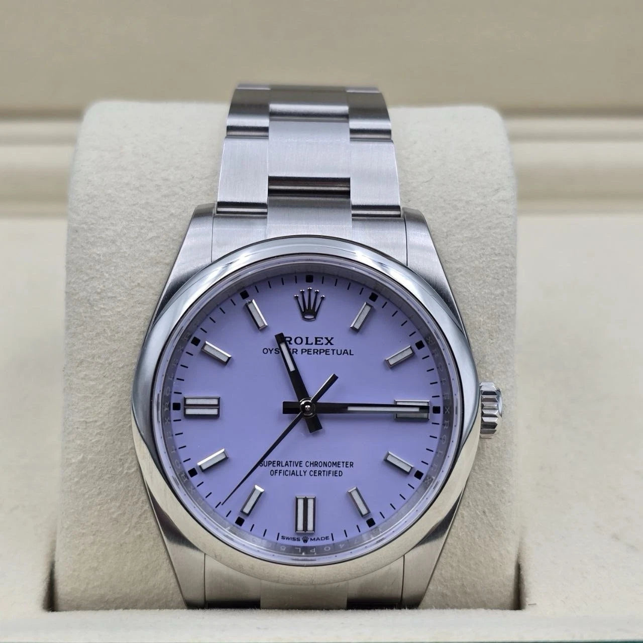 NEW 2026 Rolex Oyster Perpetual Lavender Dial Steel 36mm 126000 UNWORN