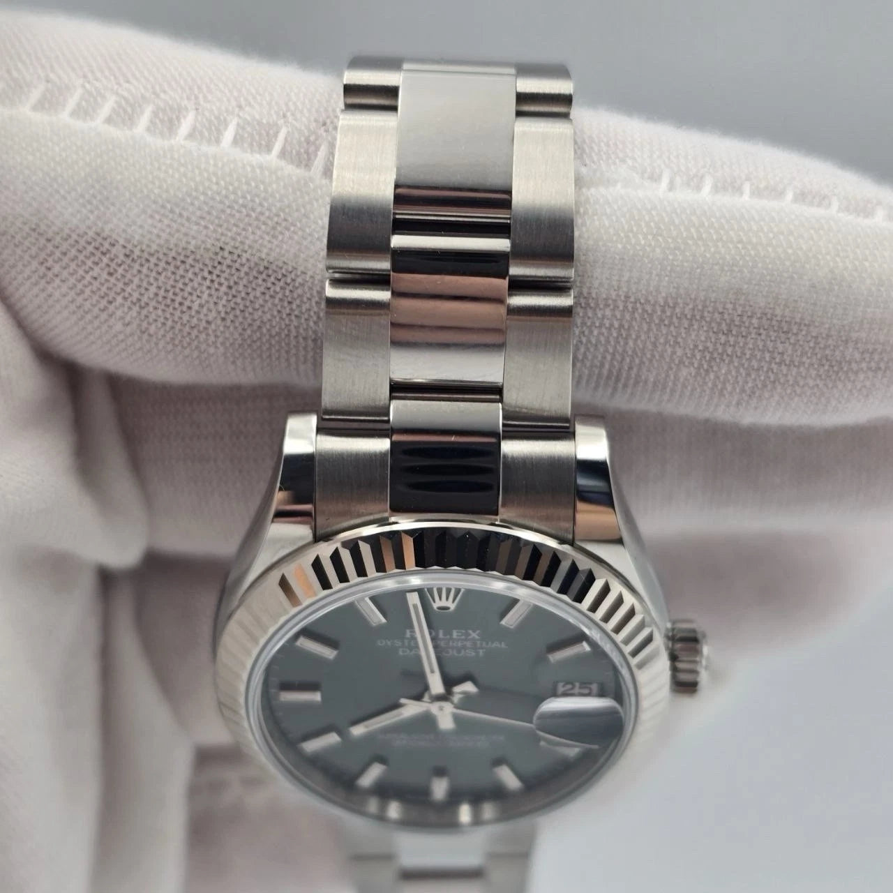NEW 2026 Rolex Datejust 31mm Mint Green Index Fluted Oyster 278274 UNWORN